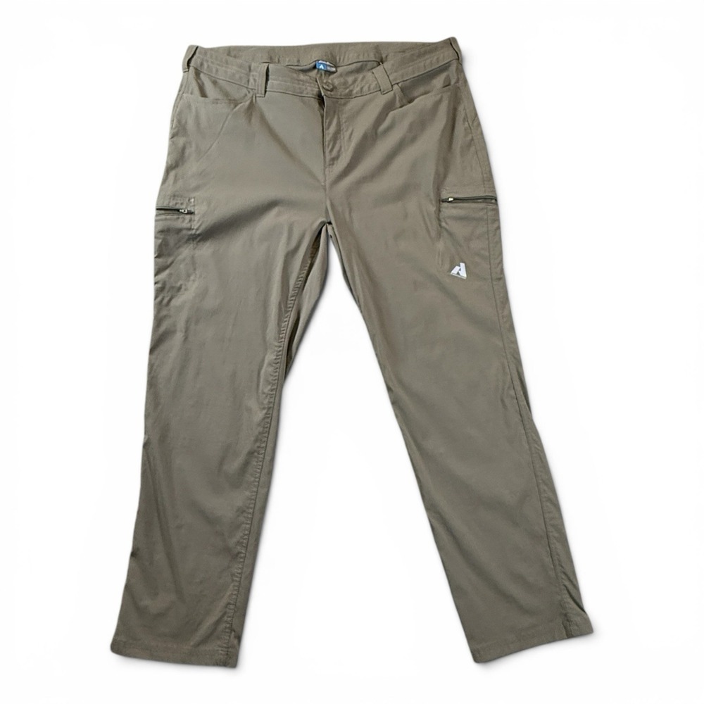 Eddie Bauer First Ascent Pants Womens 20W Green Straight Leg Outdoors Hiking